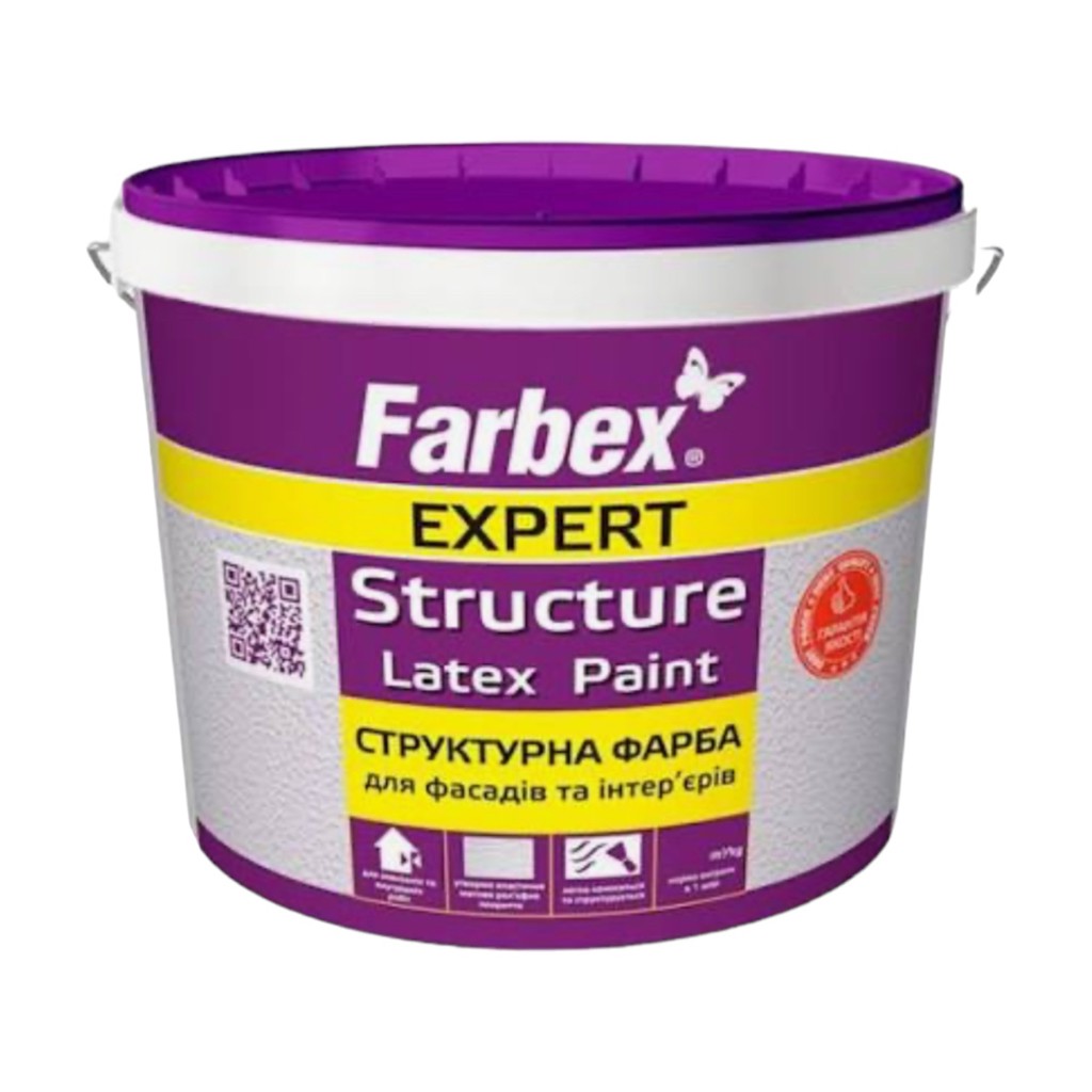 Farbex EXPERT Фарба структурна для фасадів та інтерєрів 7кг.