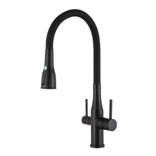 GAPPO G4399-66 Змішувач для кухні під фільтр (чорний)
