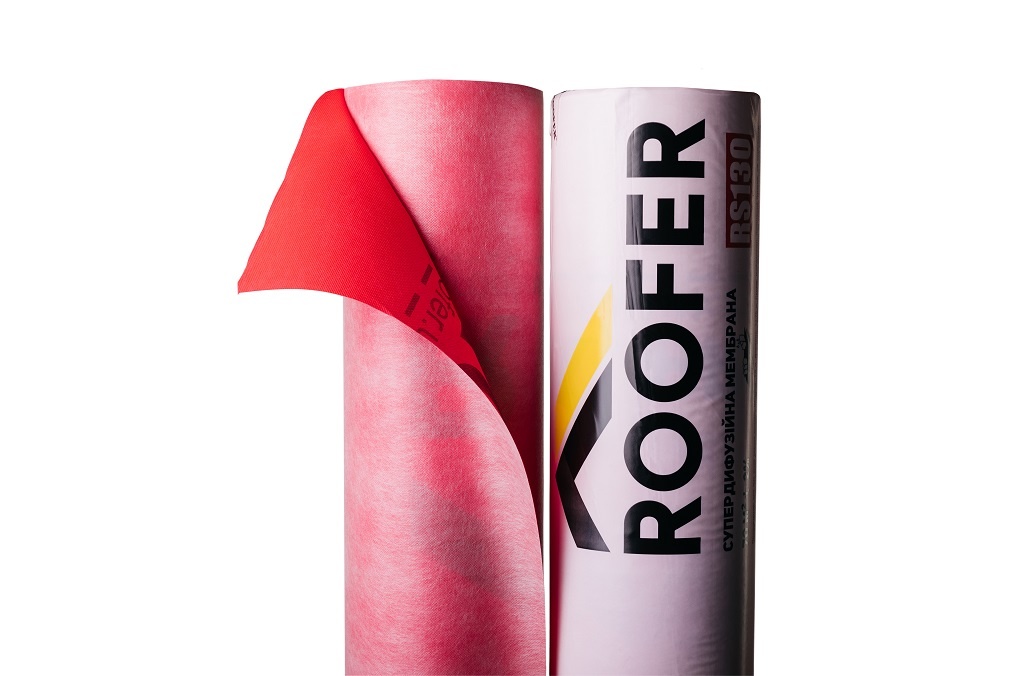 Roofer RS130 Супердифузійна мембрана 120г./м2, 1.6*70м.кв. (червона)