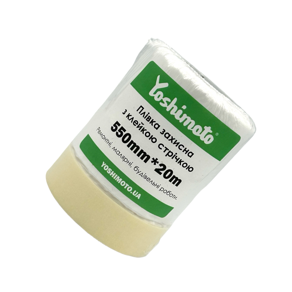 Yoshimoto Защитная пленка с клейкой лентой 55см*20м. Y09-102
