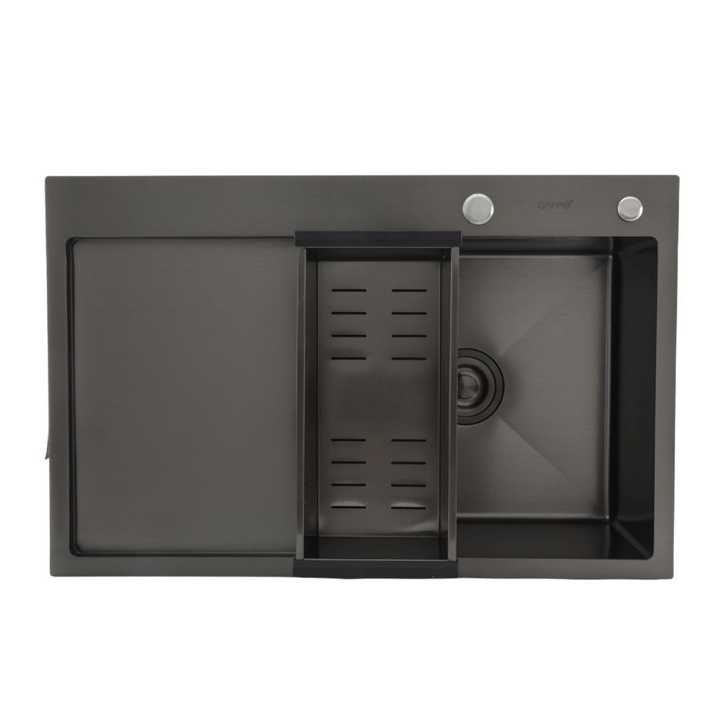 GAPPO GS7850-6L Кухонна мийка накладна 780x500мм. (нержавіюча сталь 0,8мм., з PVD покриттям)