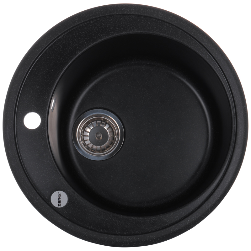 ZERIX ZS-510R-03 Мийка гранітна 510мм. (чорна)