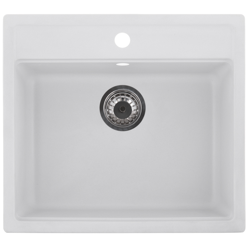 ZERIX ZS-5751S-01 Мийка гранітна 570*510мм. (біла)
