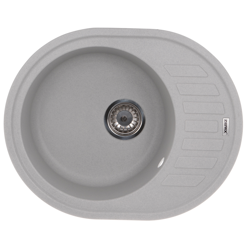 ZERIX ZS-6250R-09 Мийка гранітна 620*500мм. (сіра)