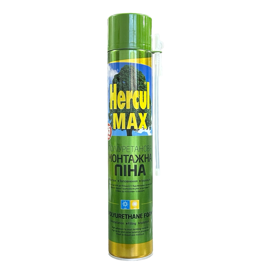HERCUL MAX Пена монтажная всесезонная 850мл./1000г.