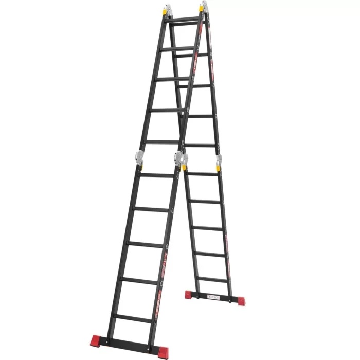 КВІТКА PRO Heavy Duty Драбина-трансформер алюмінієва (4*5 сходинки) 5,8м. 110-9041