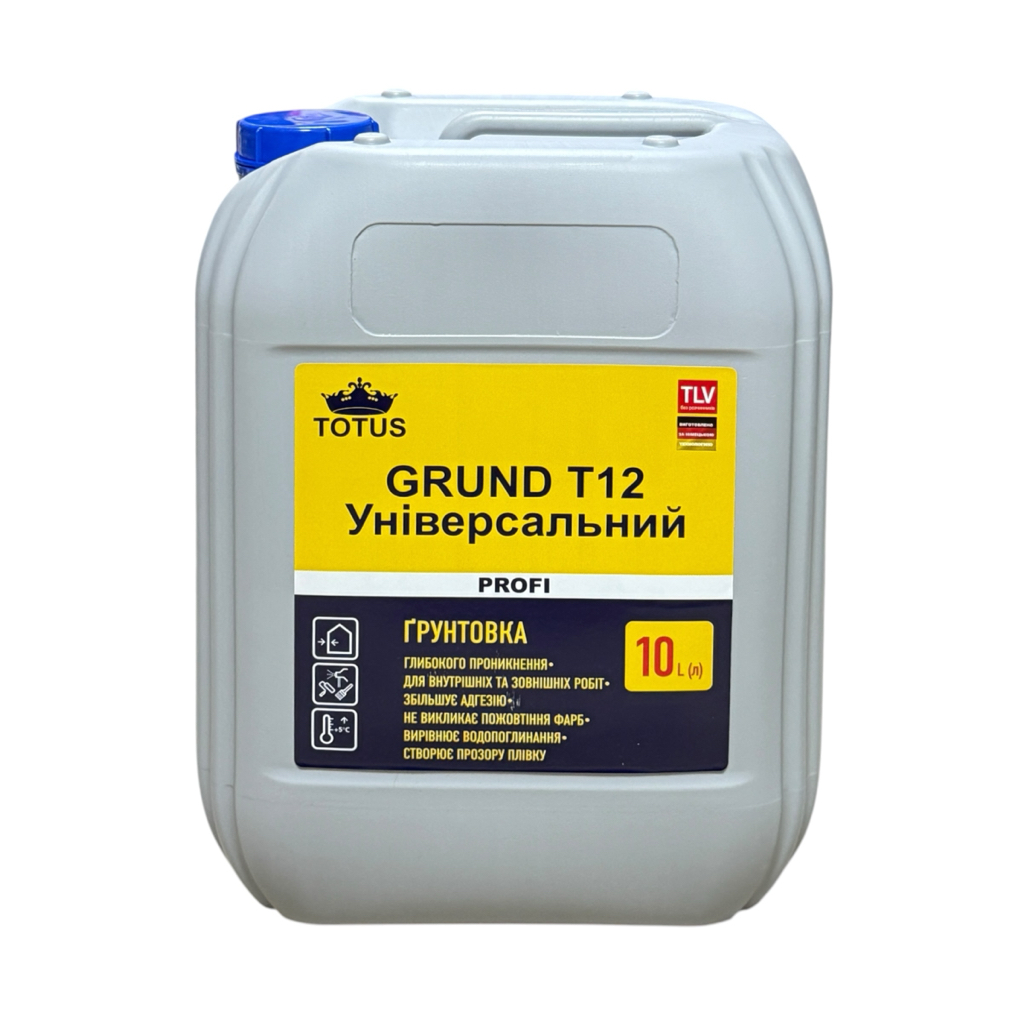 TOTUS GRUND T12 Грунтовка глубокопроницаемая 10л.