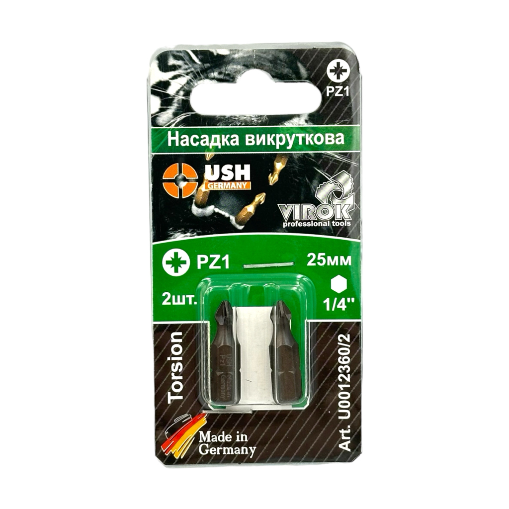 USH Бита магнитная PZ1 25мм. (2шт.) U0012360/2