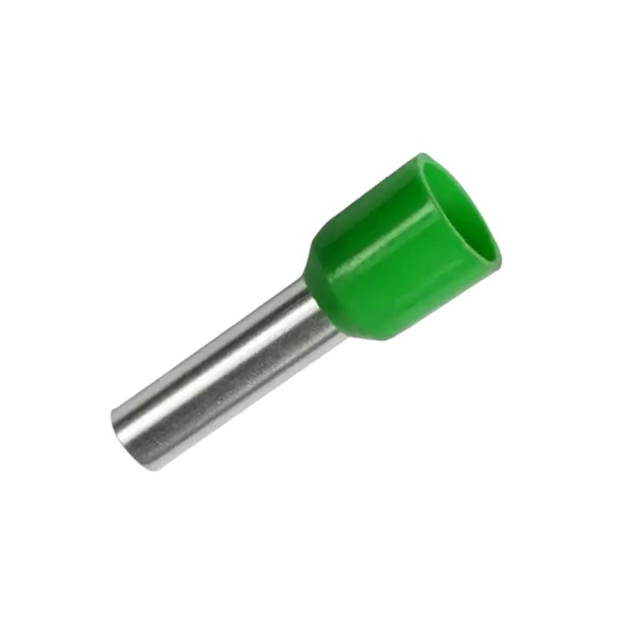 ENERGIO Наконечники трубчасті Ø6мм.*12мм., зелені  (уп./100шт.) E6012Gn