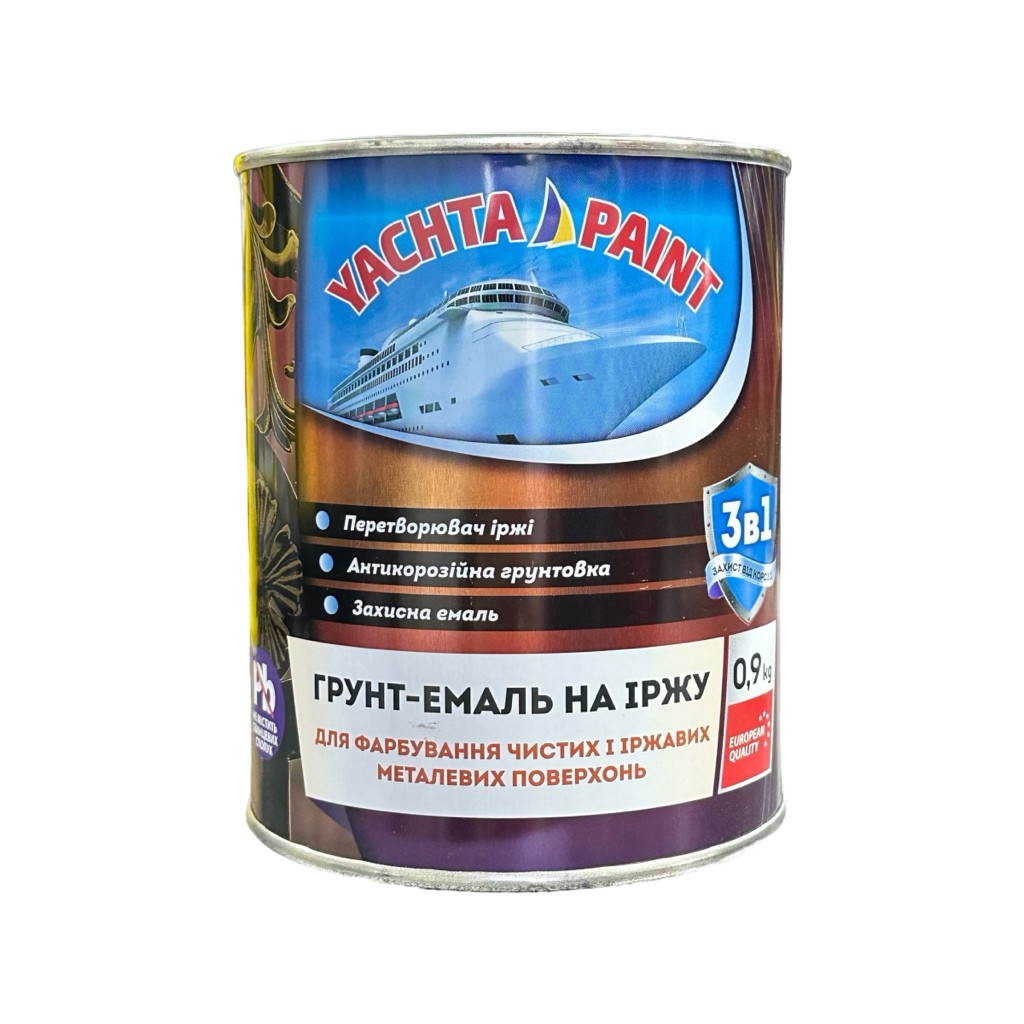 YACHTA PAINT Грунт-емаль 3в1 0,9кг. (ГРАФІТ)