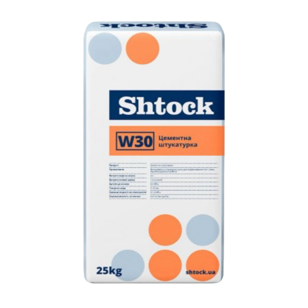 Shtock W30 Цементна штукатурка 25кг.