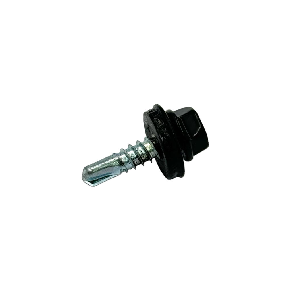 R9T6 Саморез по металлу с шайбой EPDM 4,8*19мм. ЧЕРНЫЙ RAL9005 (пач/250шт)