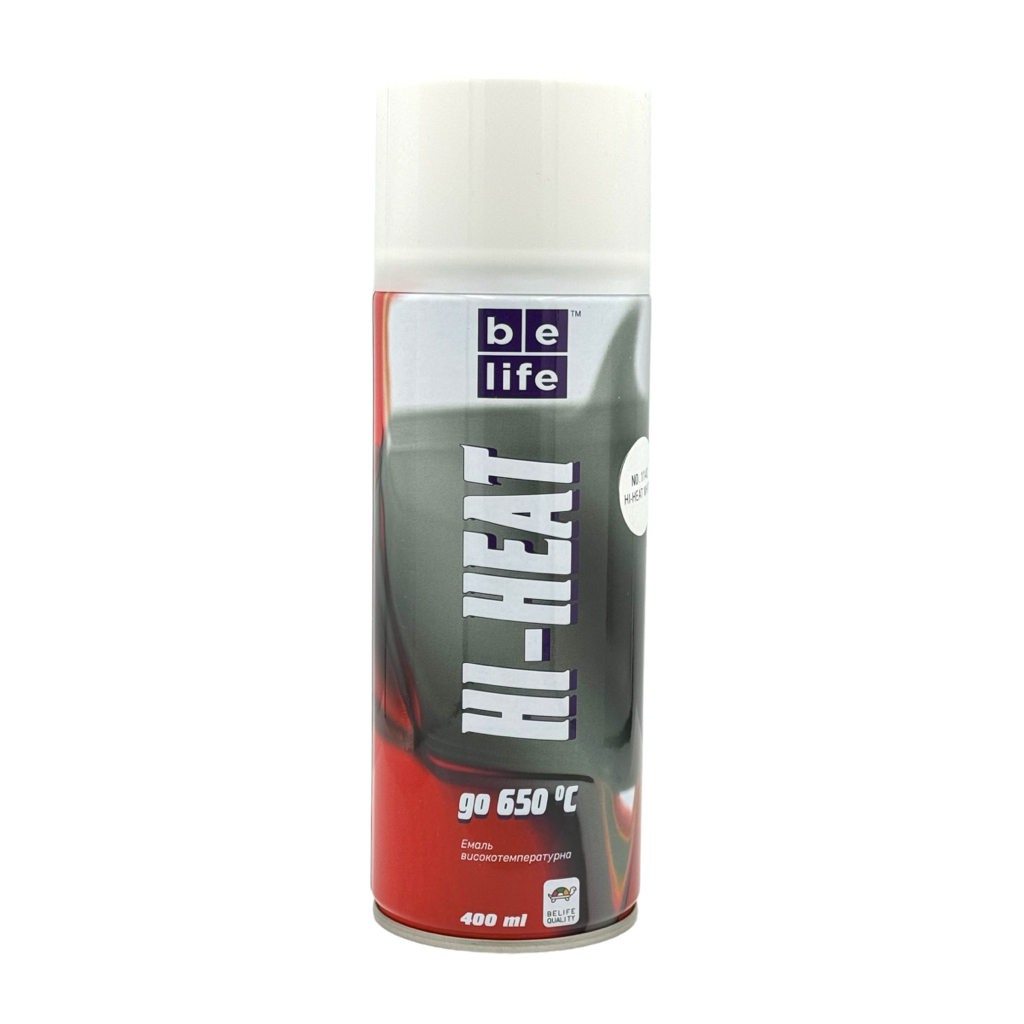 BeLife Hi-Heart Paint Фарба аерозольна жаростійка 650°C №1140 (біла) 400 мл.