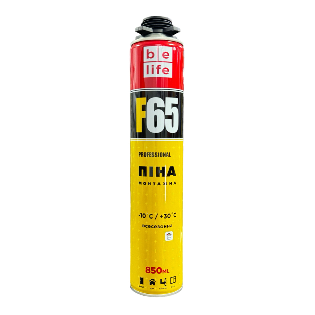 BeLife F65 Піна монтажна професійна всесезонна 850 мл.