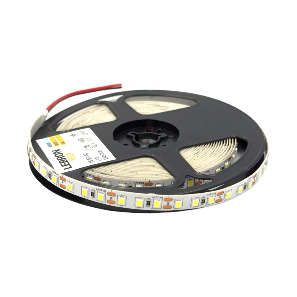 LEBRON LED-Стрічка SMD2835 12V 16W IP20 120LED 6000K 13-53-70