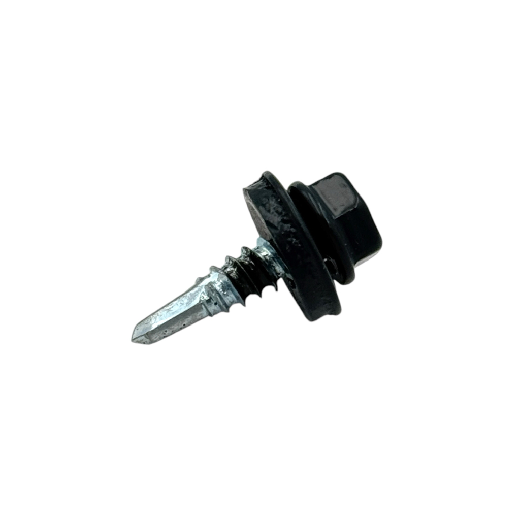 R9T6 Саморез по металлу с шайбой EPDM 4,8*19мм. АНТРАЦИТОВЫЙ СЕРЫЙ RAL7016 (пач/250шт)