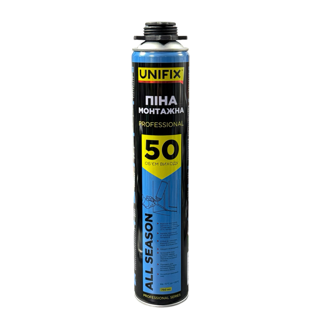 UNIFIX 50L Піна монтажна професійна всесезонна 750мл./800г. 95286