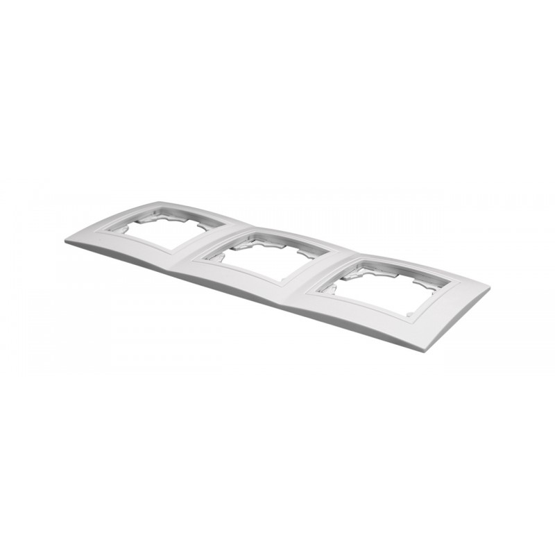 MARSHEL ELEGANT Рамка гориз. на 3 механизма (белая) FE-3