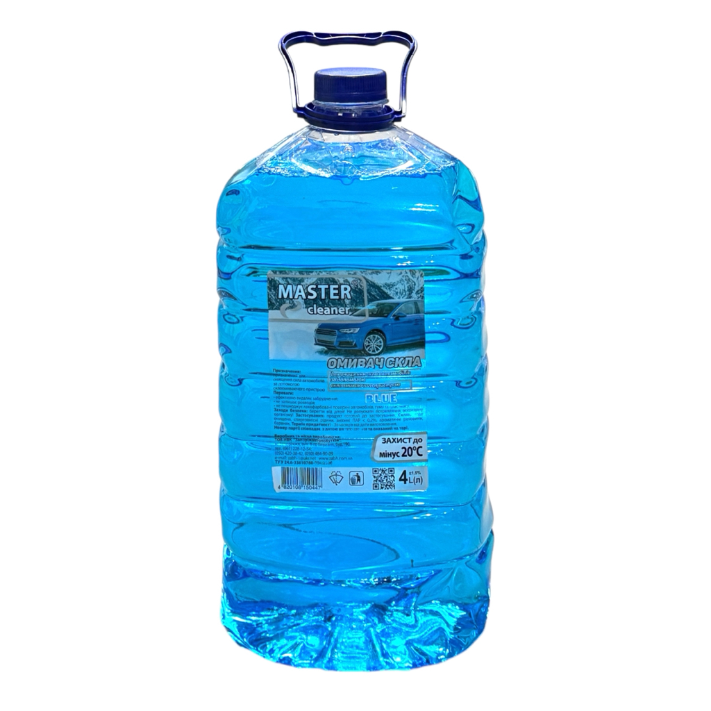 Master Cleaner Стеклоомыватель зимний (-20°) 4л. (голубой)