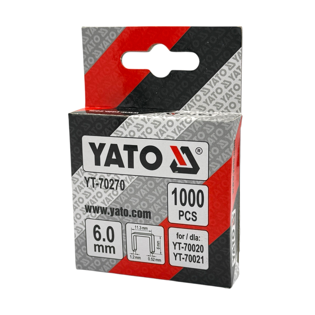 YATO Скоба для степлера 6*11,3*1,2мм. (1000 шт.) YT-70270