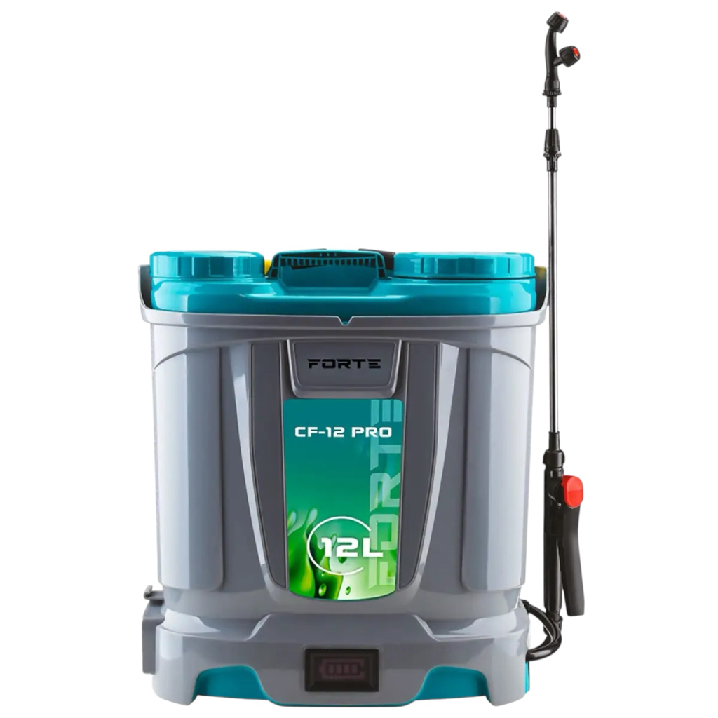 FORTE Обприскувач акумуляторний 12л., 8Ah/12V тиск 2-4 bar, вага 5,5кг. CF-12 PRO