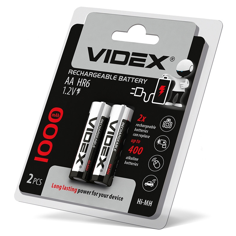 VIDEX Акумулятор AA 1,2V 1000mA HR-6