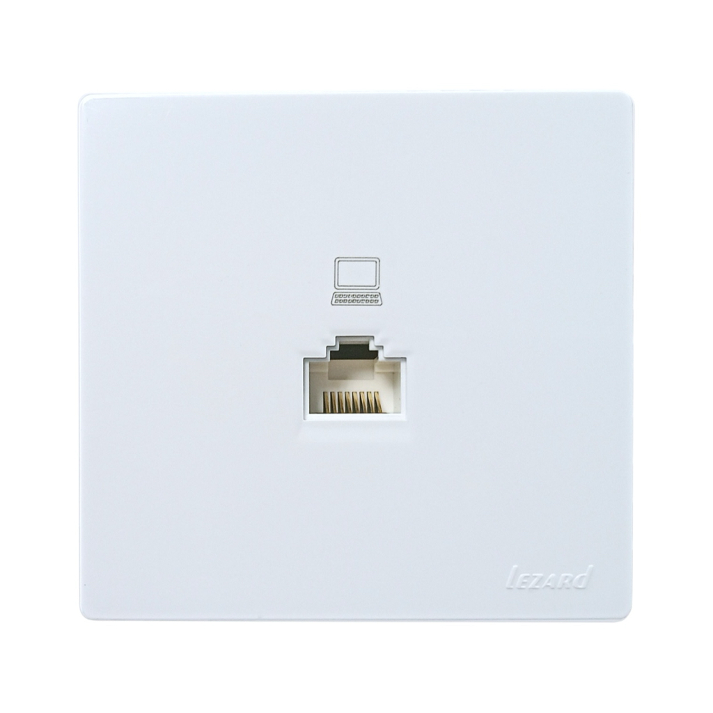 Lezard LETO Розетка наружная компьютерная RJ45 5e (белая) 752-0200-139