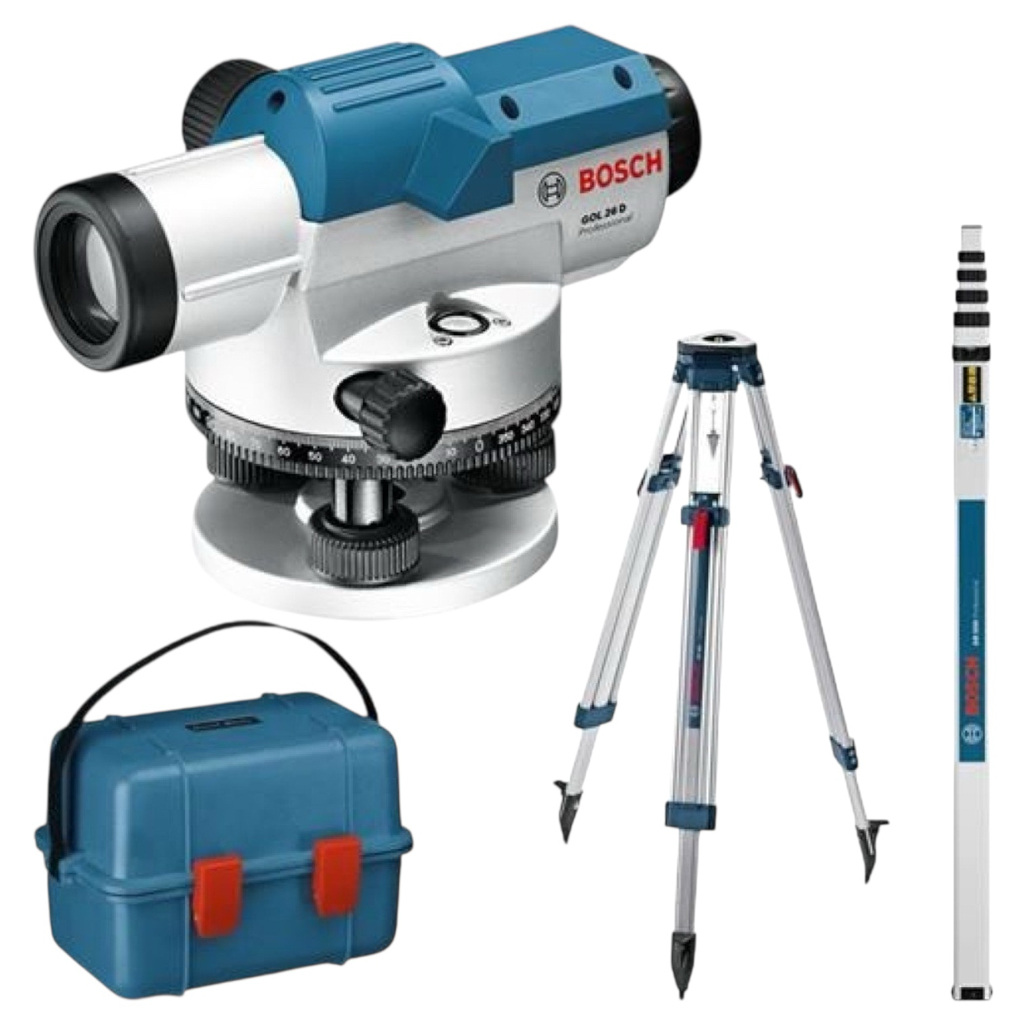 BOSCH Оптичний нівелір Bosch GOL 26 D + штатив BT 160 + лінійка GR 500 (0601068002)