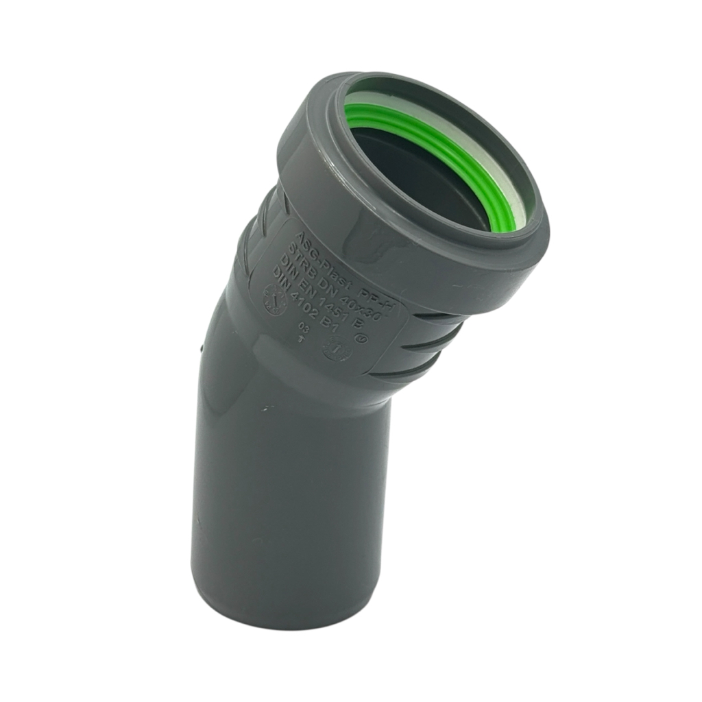 ASG HTR Угол канализационный Ø40/30°