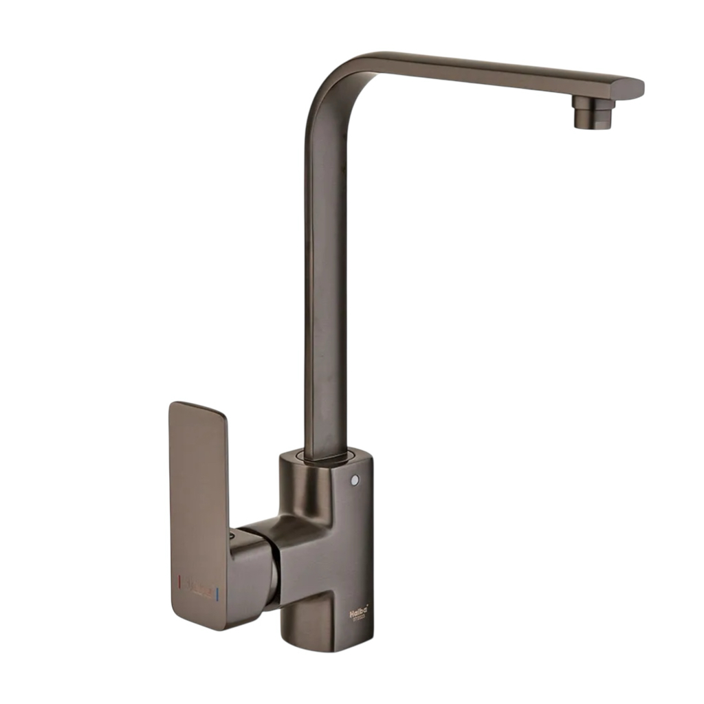 HAIBA Kubus 017 Graphite Змішувач для кухні  (картридж 35мм) (HB4008)