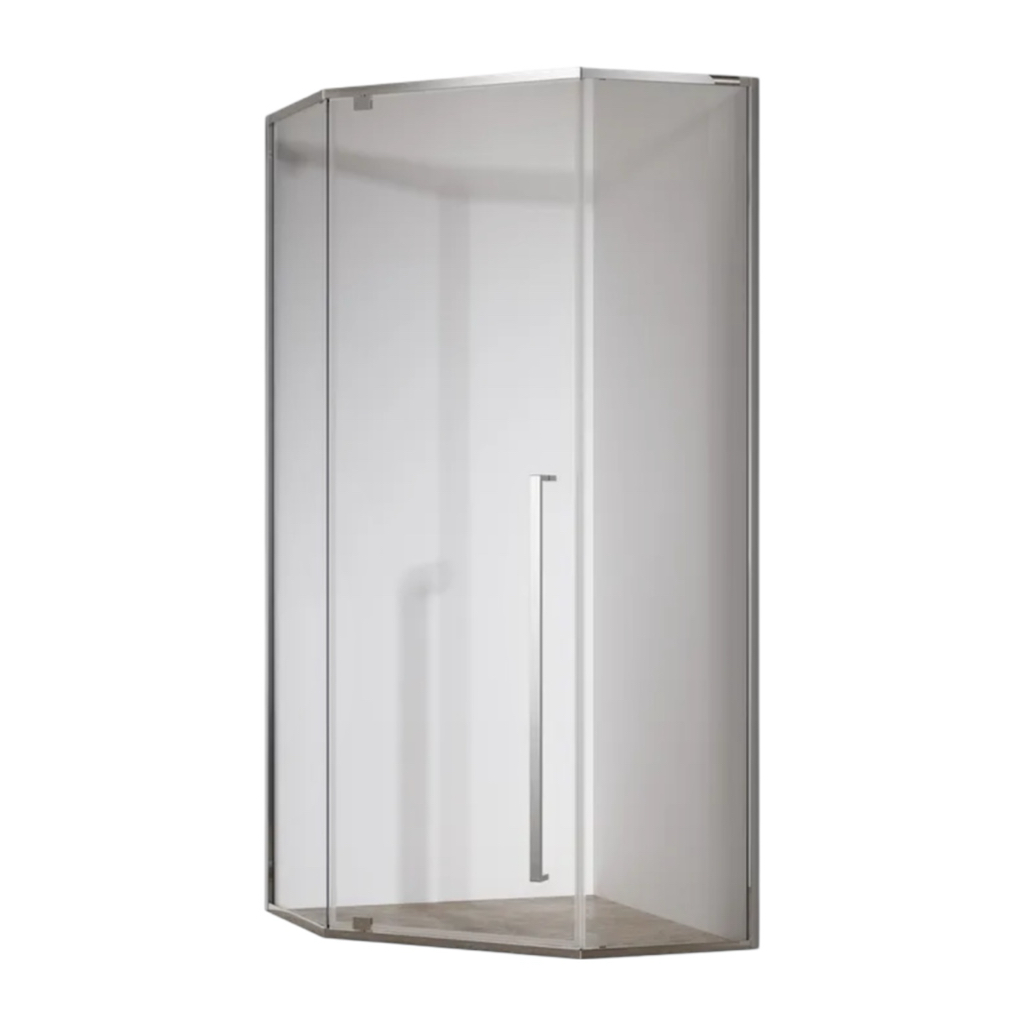 KOER SR SC06-100x100x200-TR-01 Душова кабіна без піддону, прозоре скло Easy Clean 8мм, хром (KR5365)