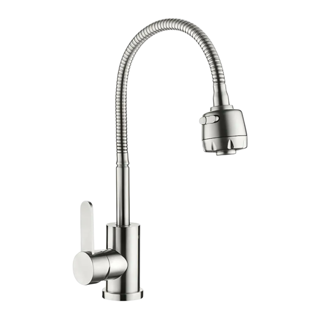 LEDEME LM74304 Змішувач для кухні з рефлекторним виливом з нерж. сталі SUS304 (LL1126)