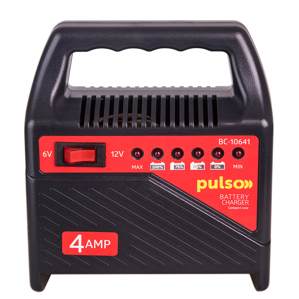 PULSO BC-10641 Зарядний пристрій 6-12V, 4A до 10-60Ah (підходить на свинцево-кислотні АКБ)