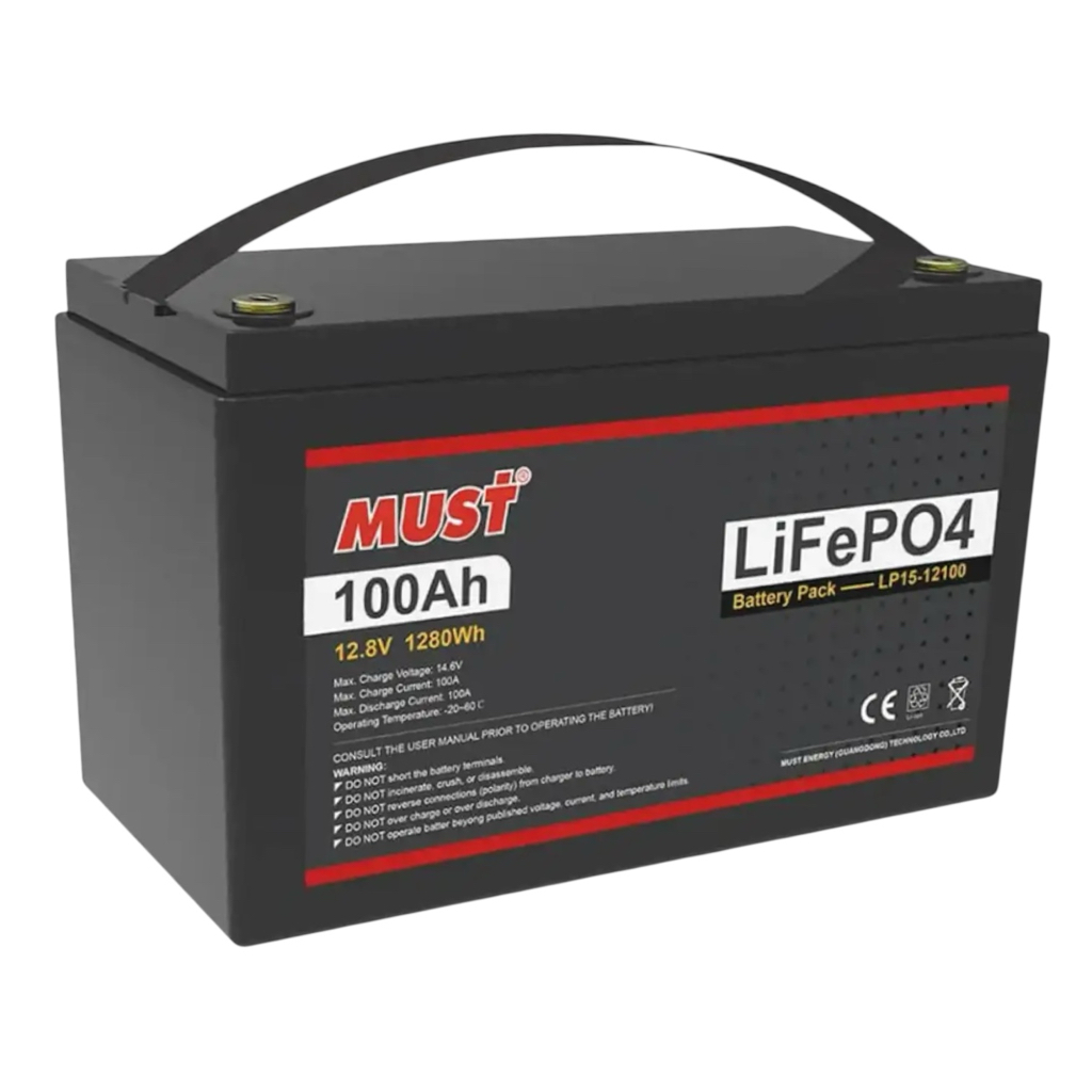 MUST LP15-12100 Акумулятор LiFePo4 12,8V/100Ah 1280Wh