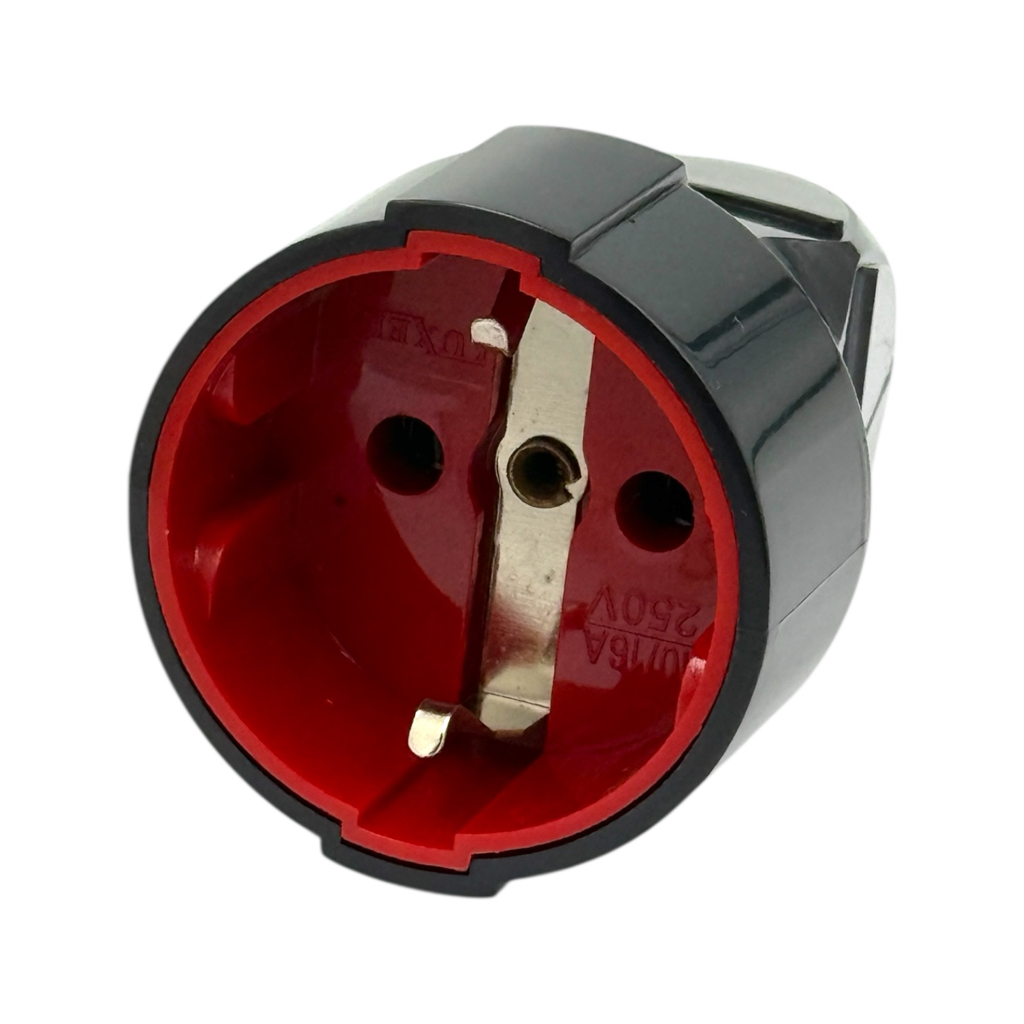 LUXEL Штепсельне гніздо з/з 16A (чорне) 1103