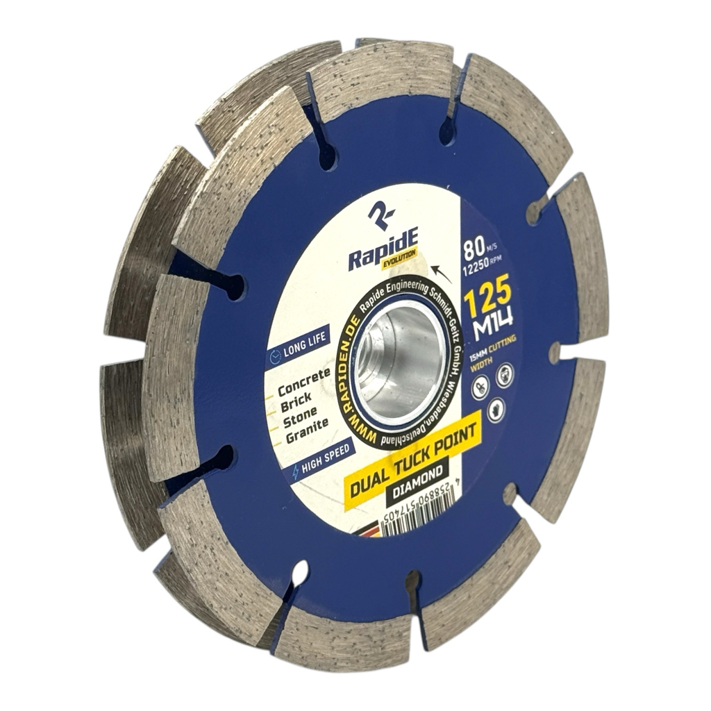 RAPIDE DUAL TUCK POINT Диск алмазный для нарезки штроб 15мм. Ø125мм. M14 R1740 RAHФ-00002842