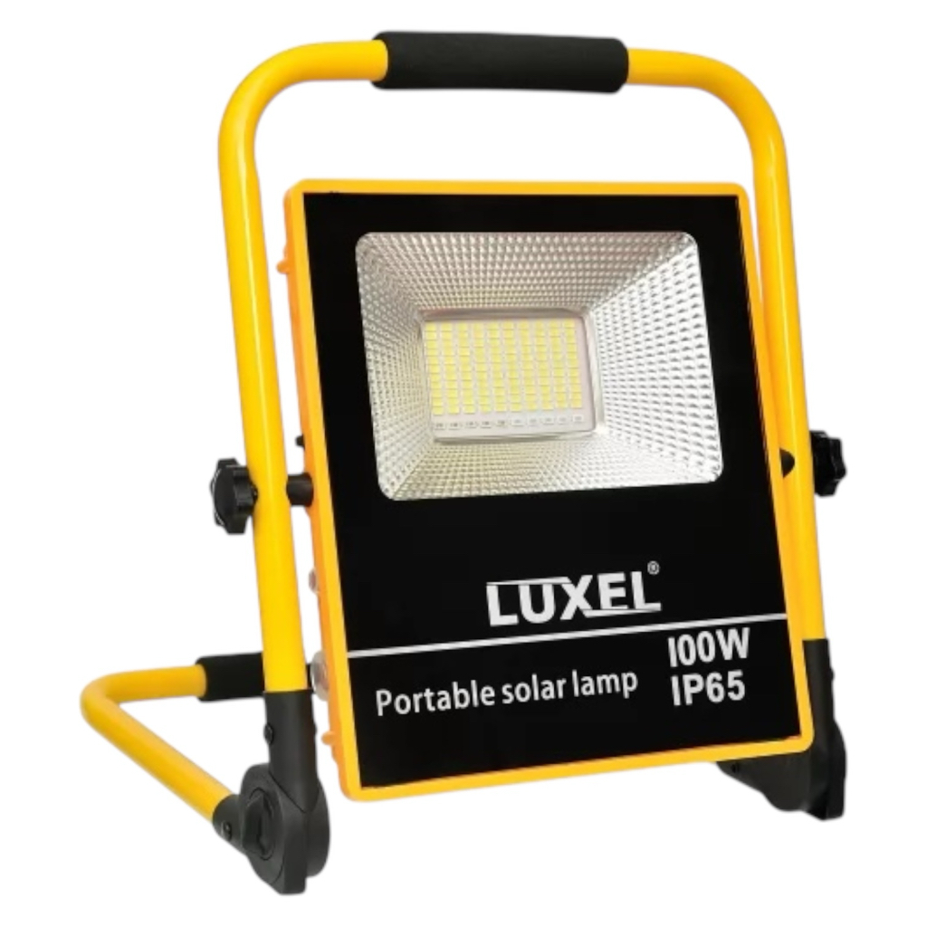 LUXEL LED-прожектор аккумуляторный с солнечной панелью (6V/10W) 100W 2000Lm 10000mAh IP65 Micro-USB SFLP-100