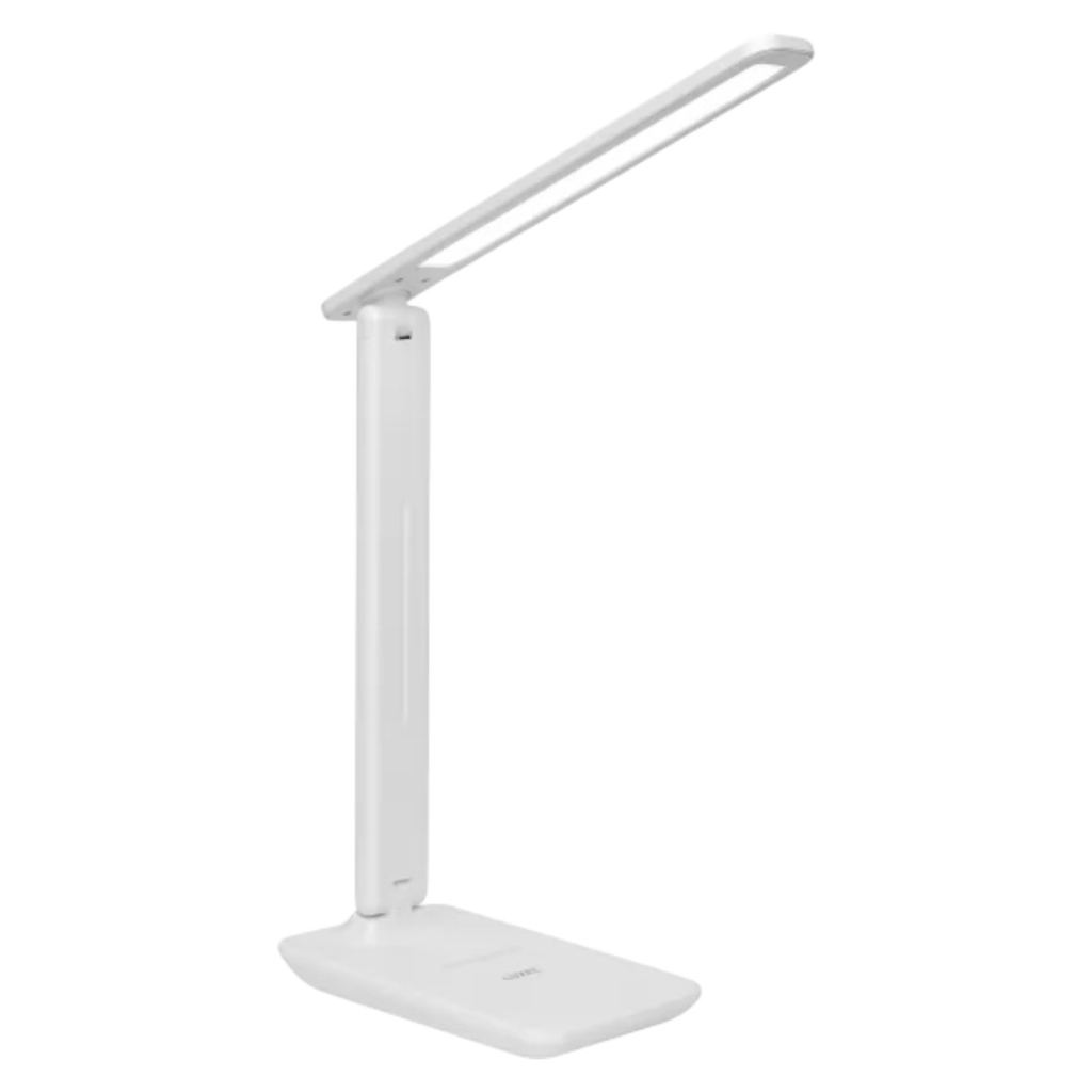 LUXEL Настільна LED-лампа акум. 6W 3000-6500K 420Lm 1200 мАг. + USB Type C (БІЛА) TL-15W
