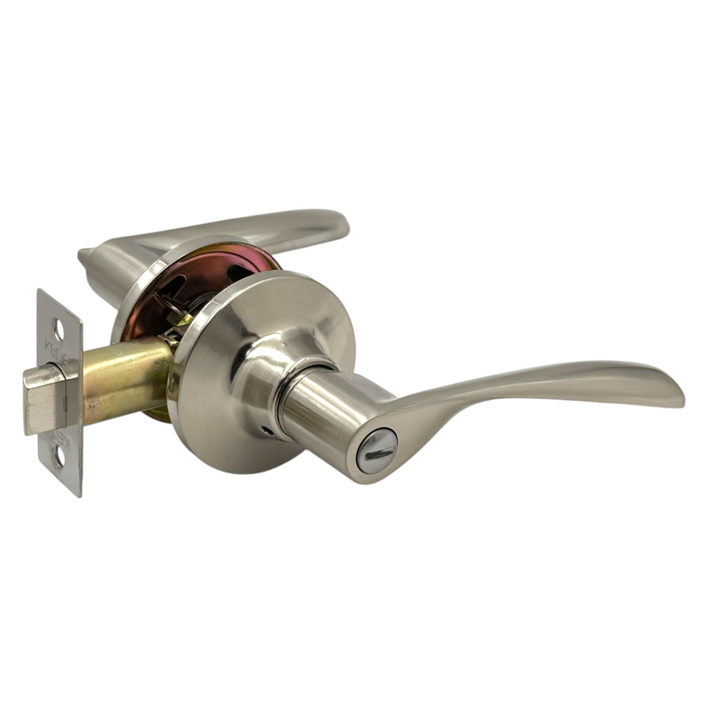 KEDR D80-23BK-SS Защелка врезная с ручками без ключей (никель)