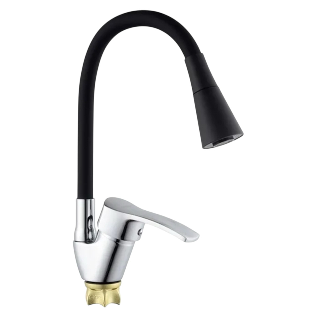 CHAMPION YUB 011-279 (Nut) Refl.Black Змішувач для кухні з силіконовим виливом ЧОРНИЙ (MI6425)