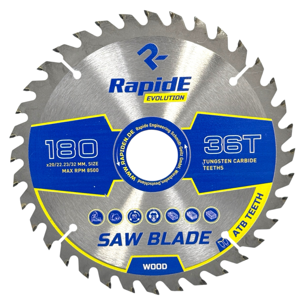 RAPIDE Basic Series Диск пильний по дереву Ø180*20/22,23/32мм. (36зуб.) RAHФ-00001406