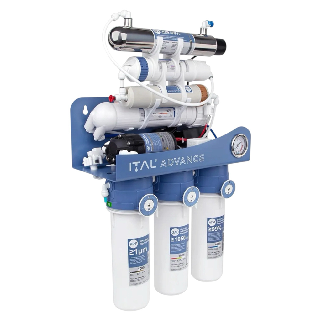 ITAL Advance 7-75MP UV (7 ступенів,помпа,мембрана DUPONT 75 галон, UV лампа) (ADV-RO7-75MP UV)