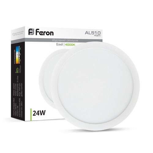 Feron LED-Світильник вбудований 24W 4000K 1440Lm  (білий) AL510