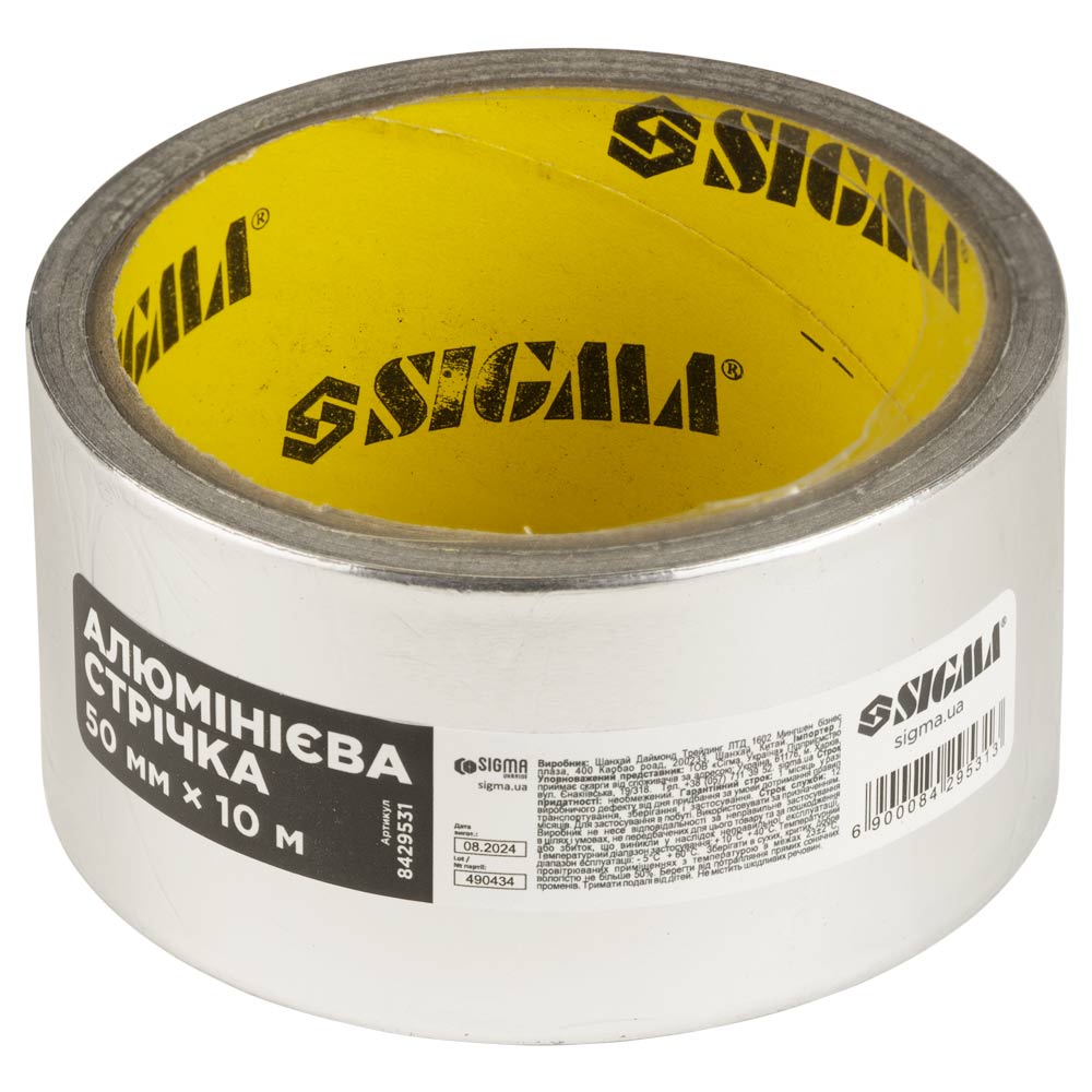 SIGMA Алюмінієва клейка стрічка 50мм*10м 8429531