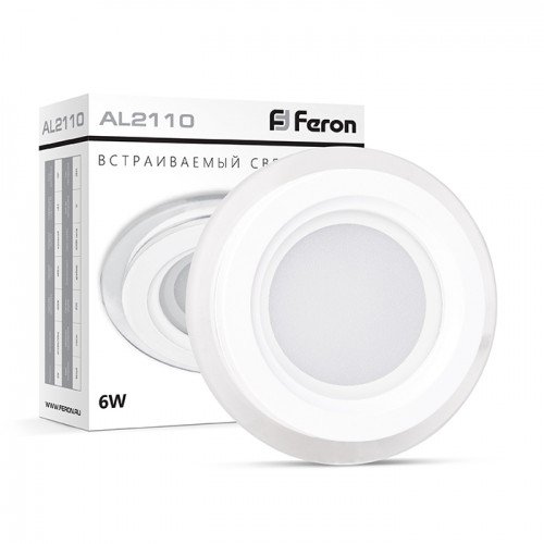 Feron LED-Світильник вбудований 6W 5000K 480Lm (білий) AL2110