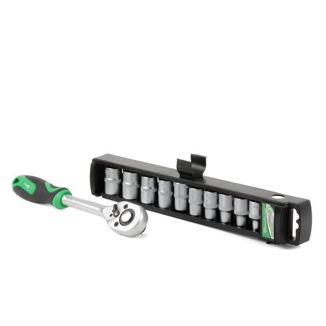 INTERTOOL Набор головок 10 ед. с рукояткой с храповым механизмом 1/2