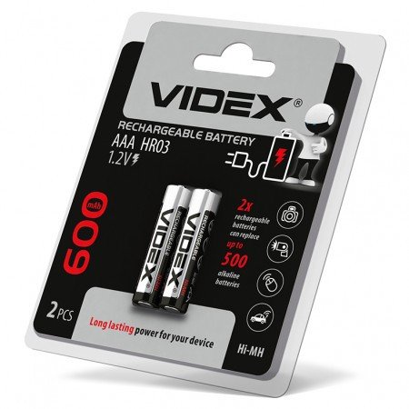 VIDEX Аккумулятор AAA 600mA 1,2V HR-3