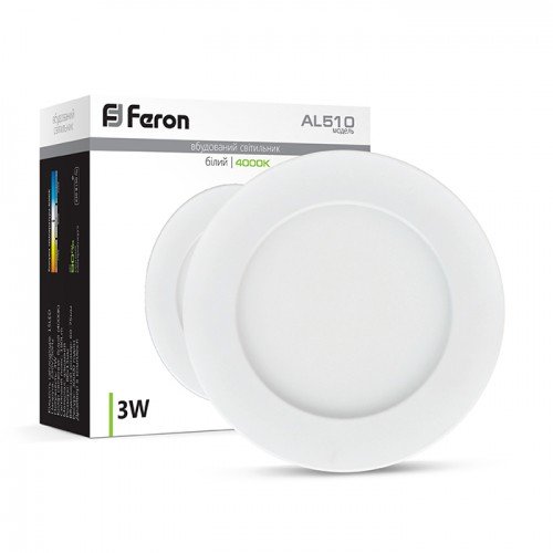 Feron LED-Світильник вбудований 3W 4000K (білий) AL510