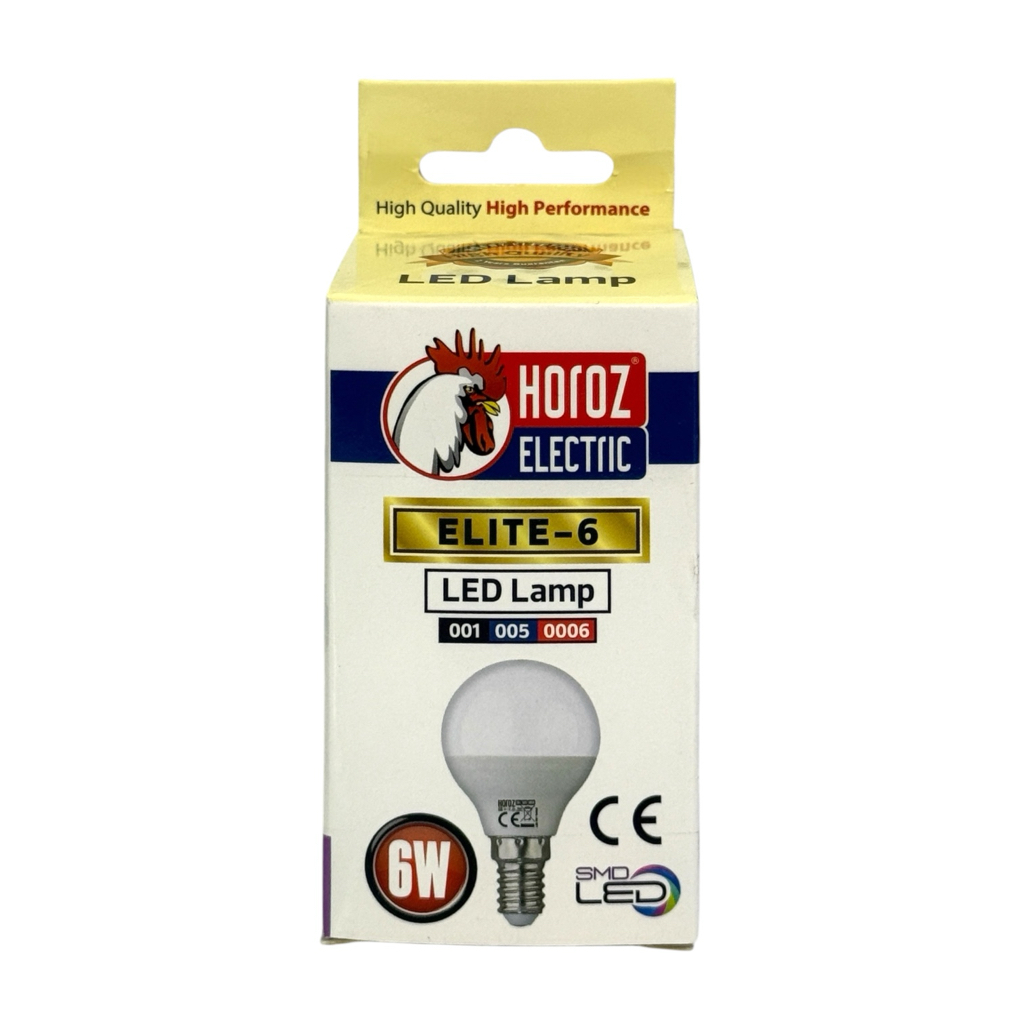 HOROZ LED-Лампа шар 6W E14 4200k Elite-6