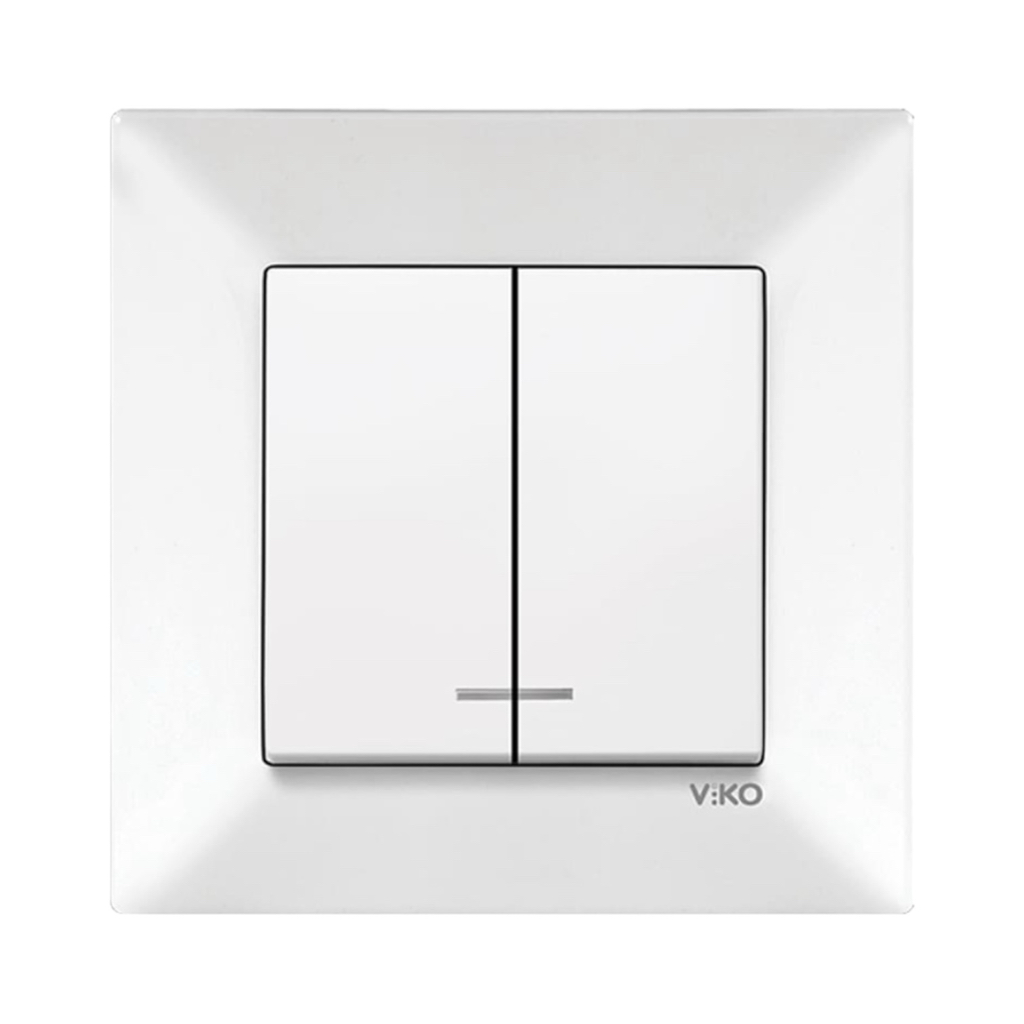 VIKO MERIDIAN Вимикач внутрішній 2-й з підсвіткой (білий) 90970050-WH